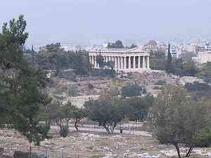 View from the acropolis of the Panathenaic Way